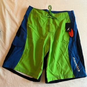 Nautica Color Block Lined Shorts Swim Trunks Size 32 NWT